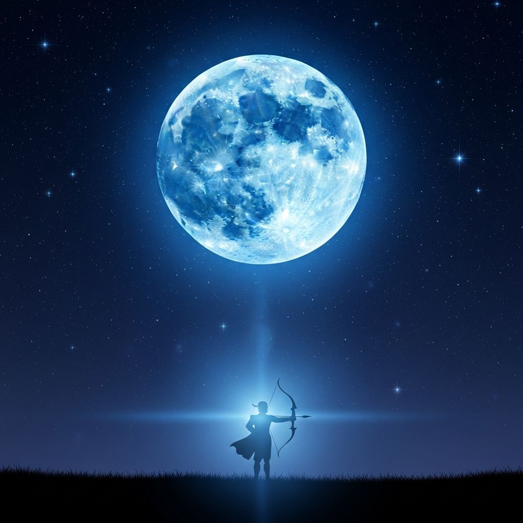 Blauwe Volle Maan in Boogschutter 31 mei 2026: groter dromen, vrijheid en innerlijke richting