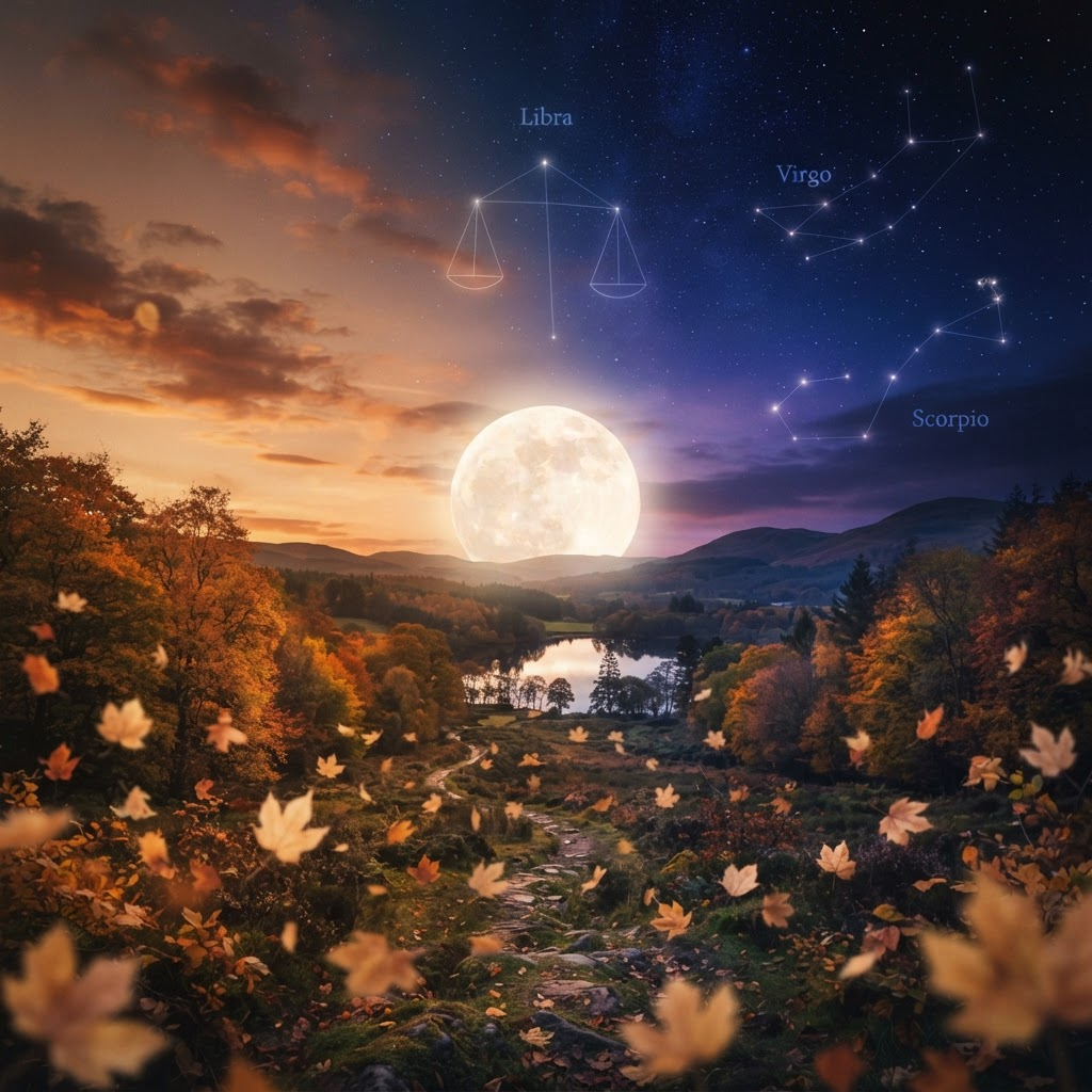 Herfstequinox en maanstanden september 2026, symbool van balans en transformatie