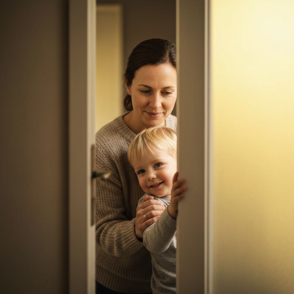 Ouder troost kind bij afscheid — verlatingsangst bij kinderen